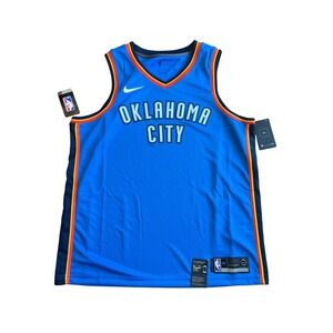 Nike Oklahoma City Thunder NBA Swingman Jersey Blue Men's Size 52 XL Dri-FIT